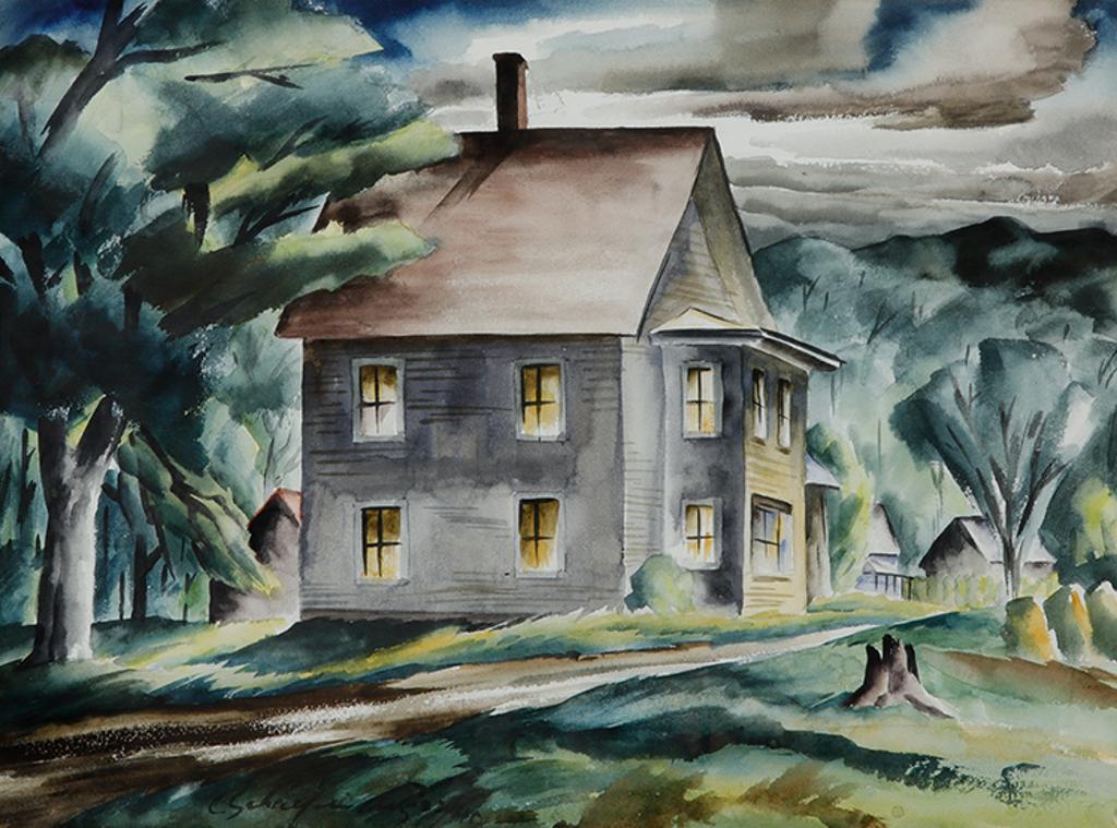 Carl Fellman Schaefer (1903-1995) - House at Union Village, Vermont