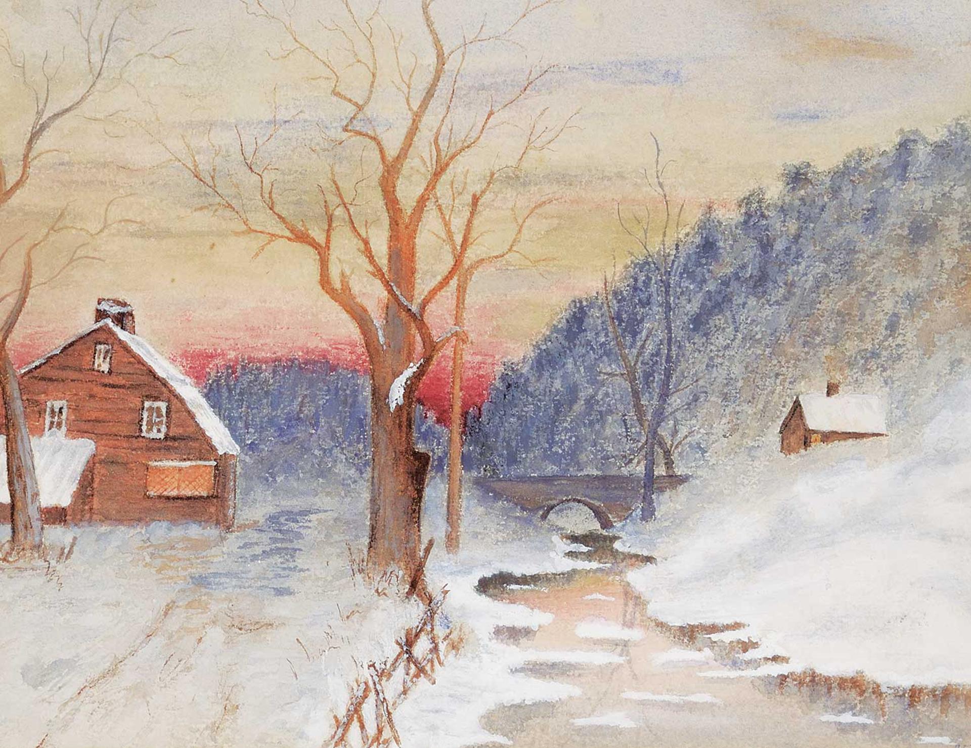 Gladys Eleanor Montgomery (1895-1979) - River Scene in Winter