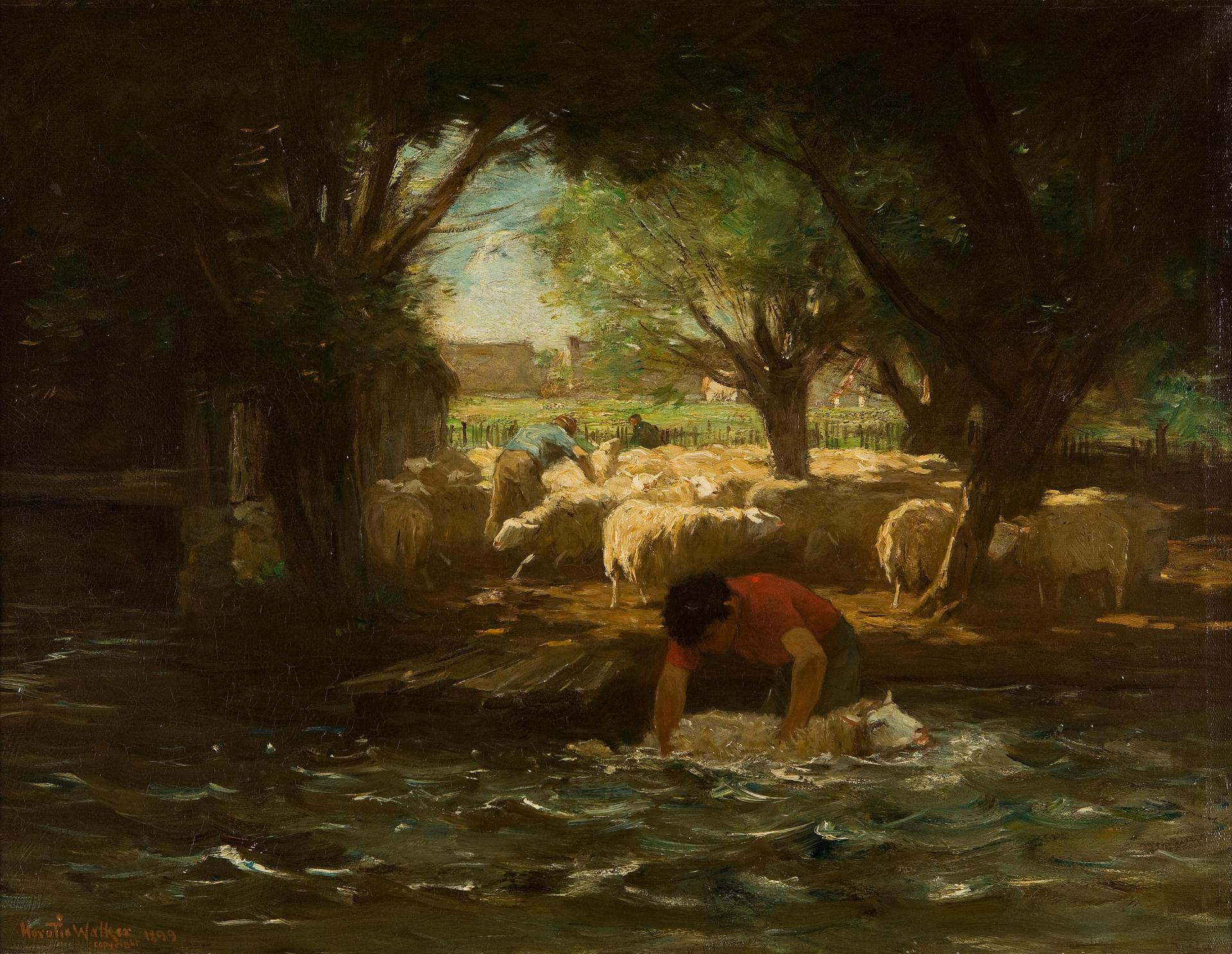 Horatio Walker (1858-1938) - Sheep washing