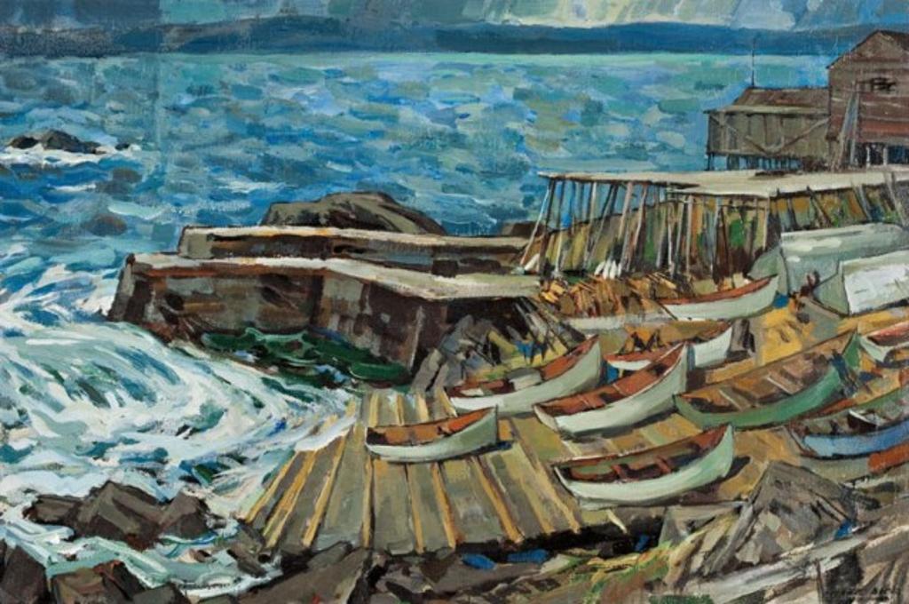 Clare Bice (1909-1976) - Beached Fishing Boats