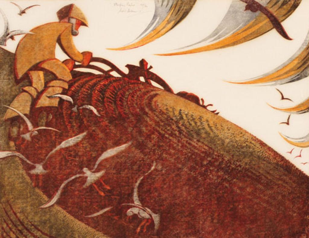Sybil Andrews (1898-1992) - Ploughing Pastures