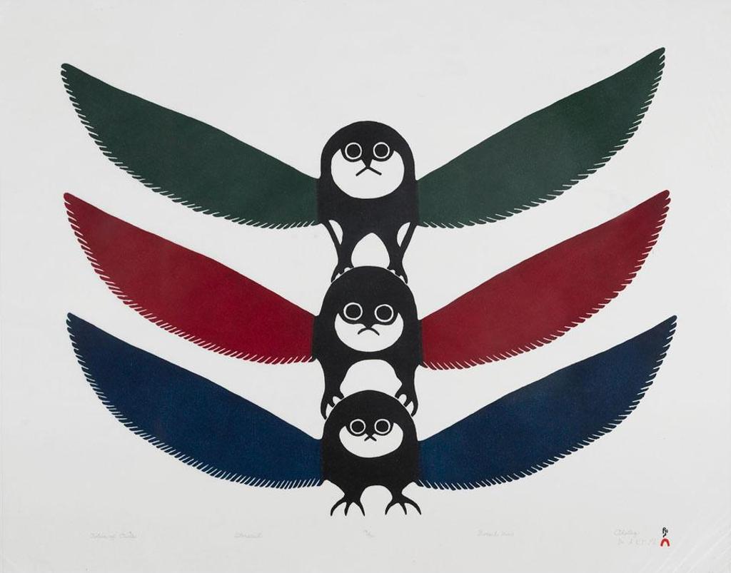 Ohotaq (Oqutaq) Mikkigak (1936-2014) - Totem Of Owls
