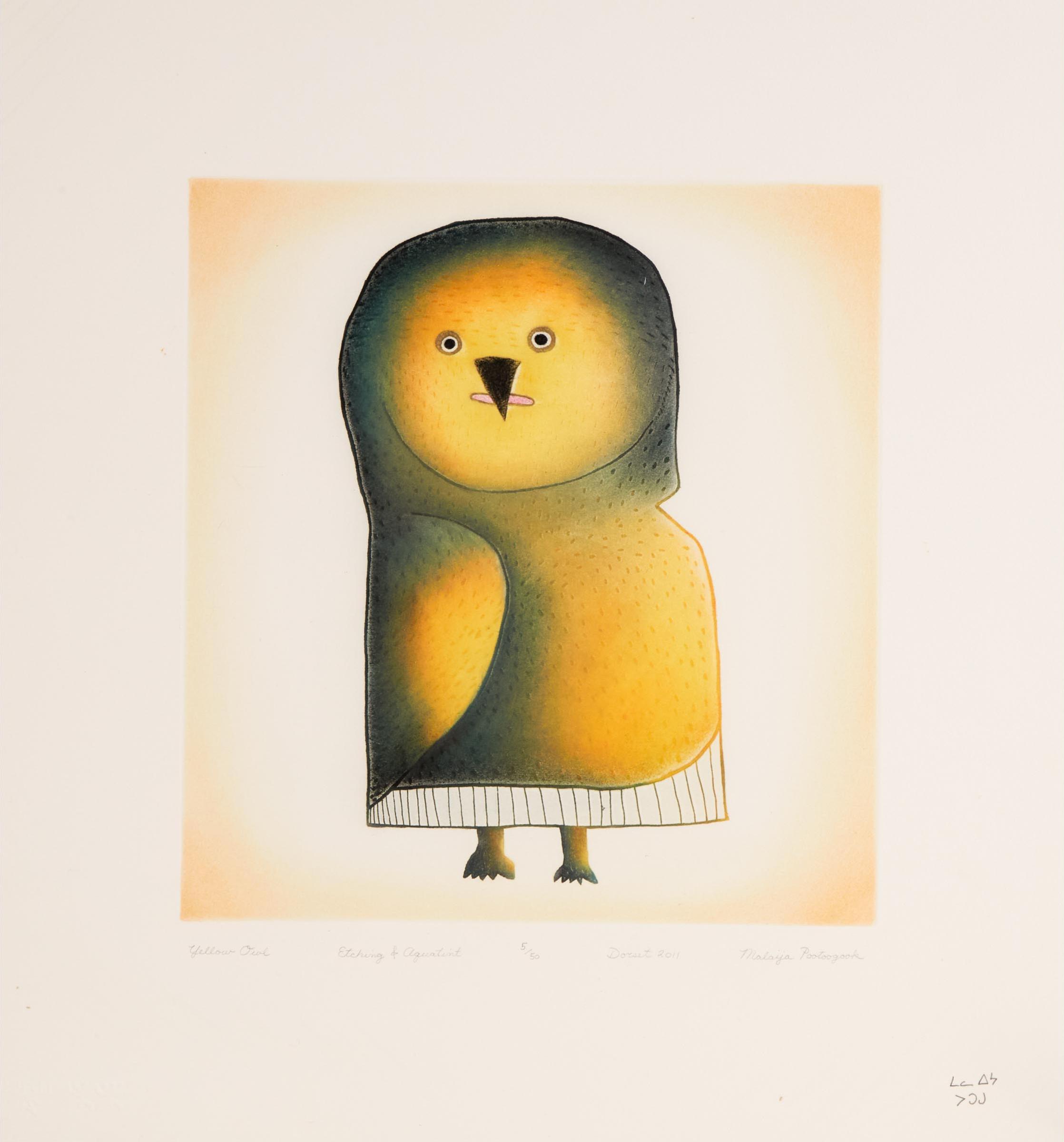 Malaija Pootoogook (1971) - Yellow Owl, 2011