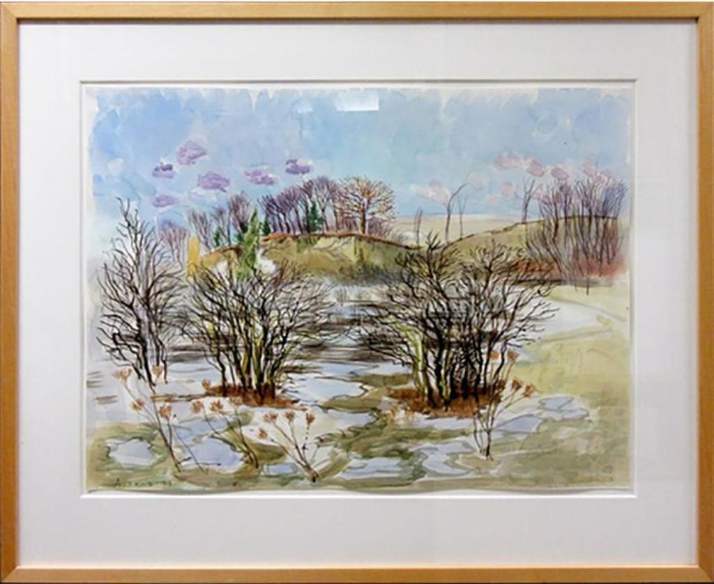 John David Anderson (1940) - Untitled (Pond Study - Spring Thaw)