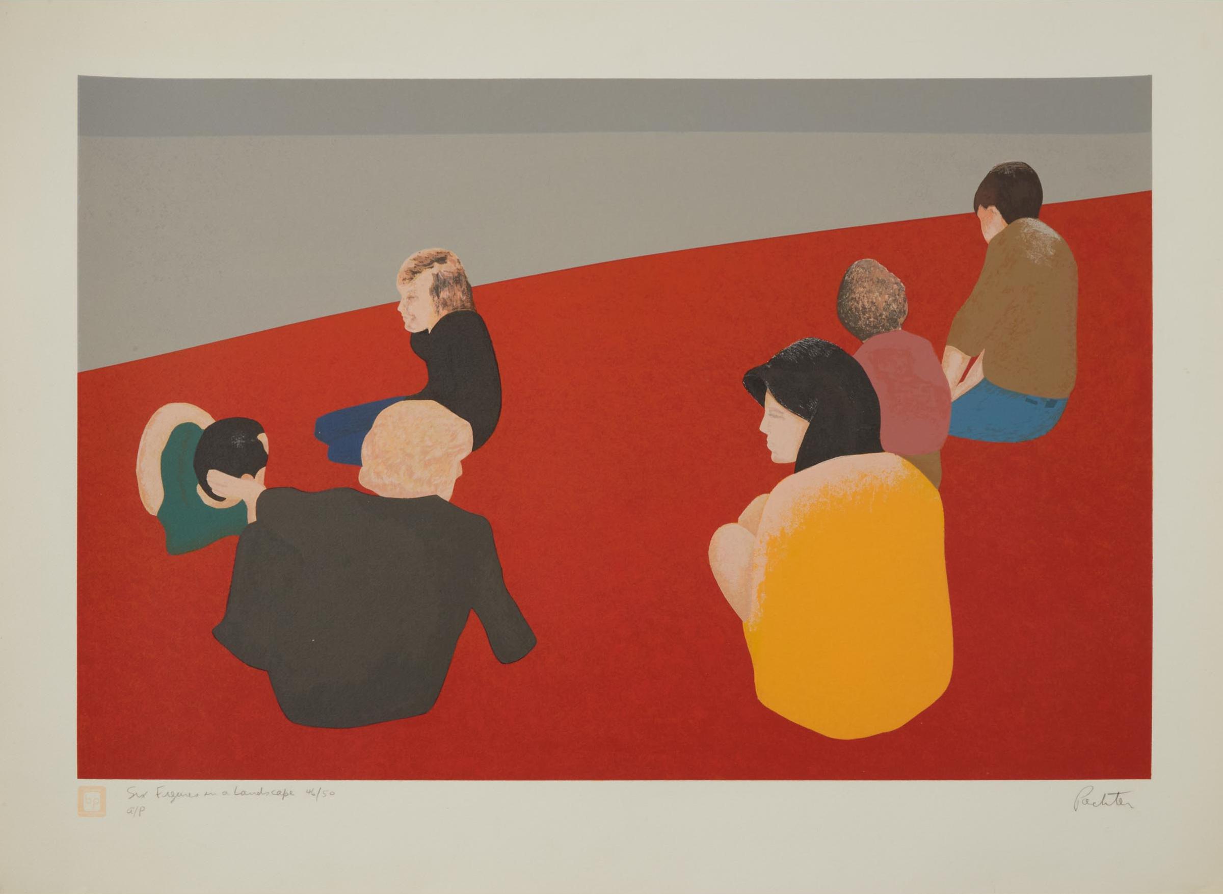 Charles Pachter (1942) - Six Friends In A Landscape, 1978