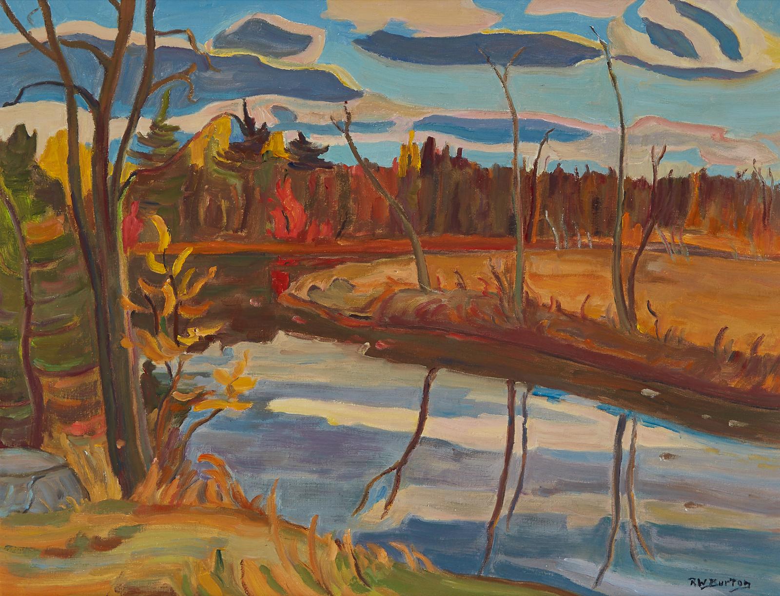 Ralph Wallace Burton (1905-1983) - Late Autumn, Creek In Lanark County, Ont., 1973