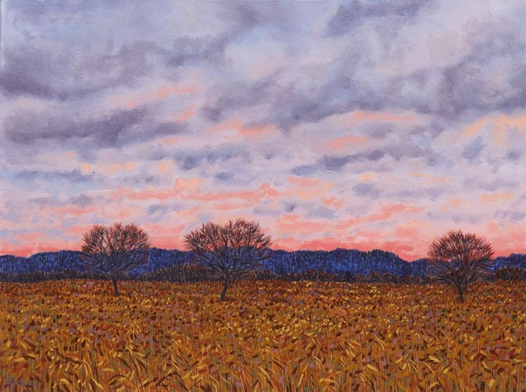 Philip Sybal (1949) - Guelph Apple Trees at Sunset