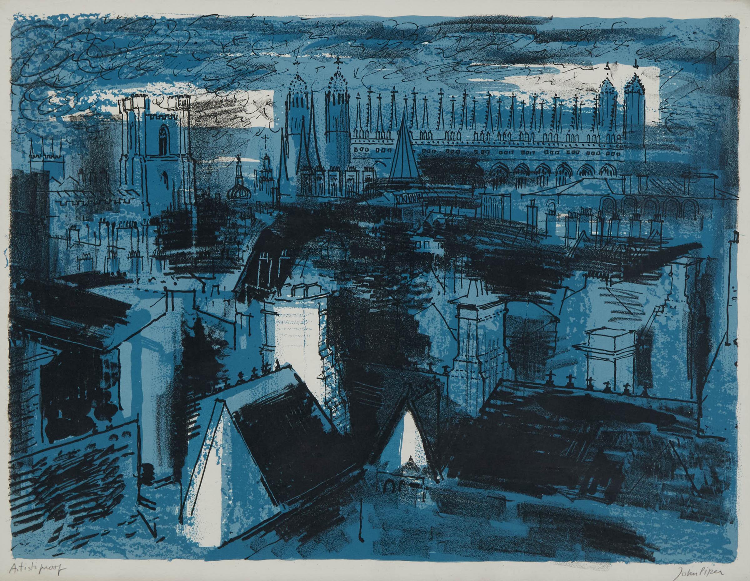 John S. Piper (1903-1992) - King's College, Cambridge, From Trinity, 1953
