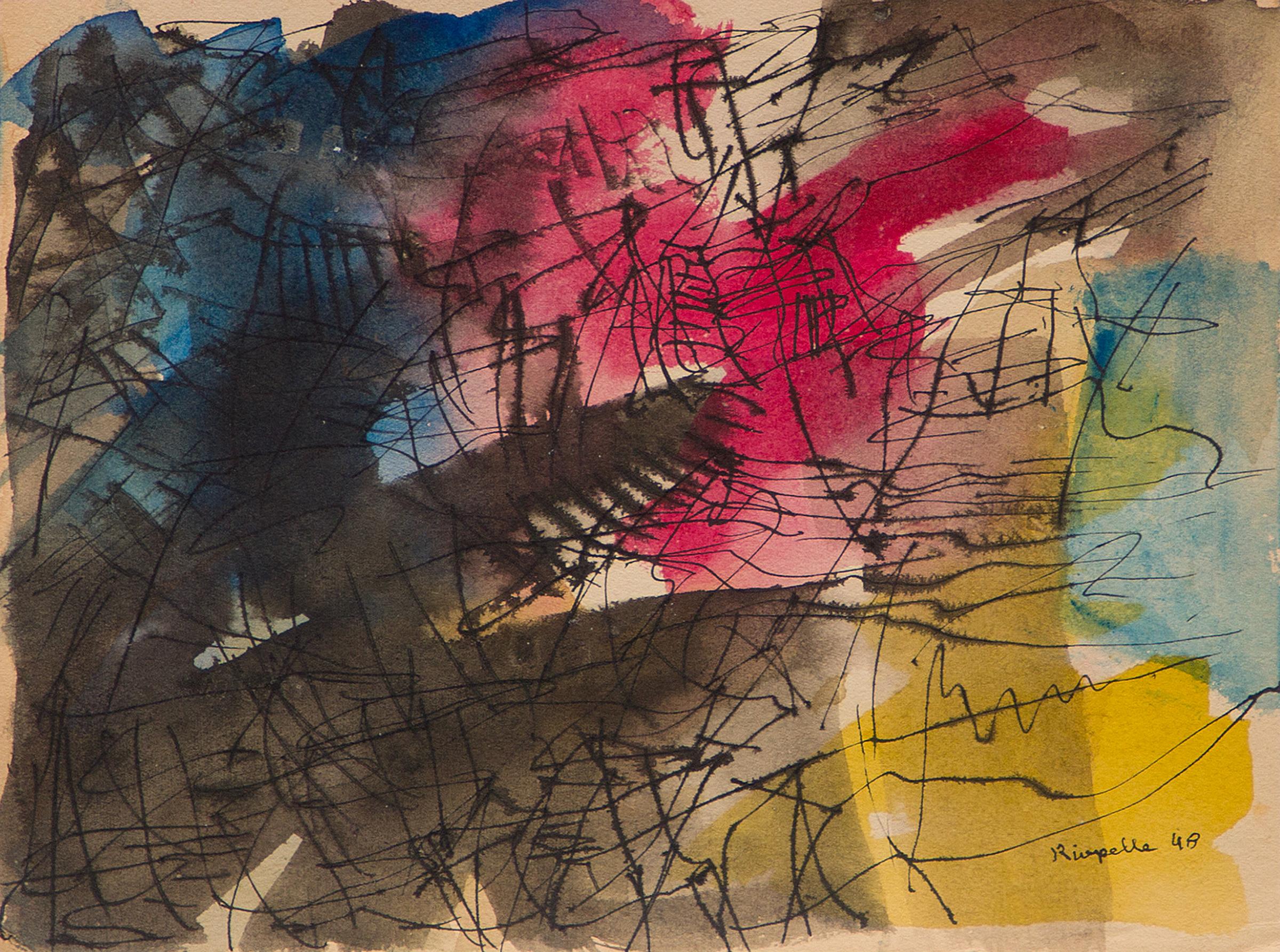Jean-Paul Riopelle (1923-2002) - Sans titre / Untitled, 1948