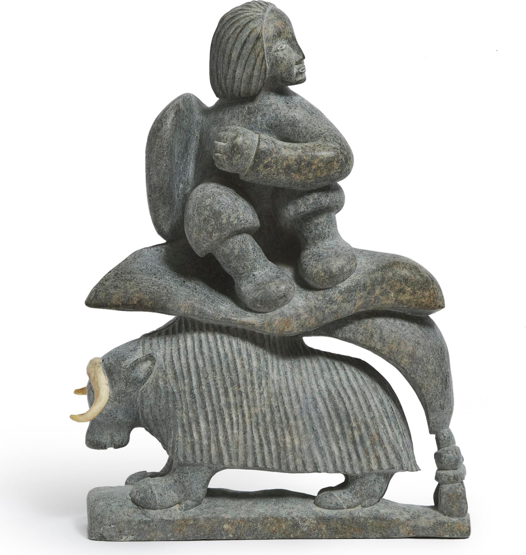 Paul Toolooktook (1947-2003) - Iqayqti Spirit And Musk Ox, Ca. 1990