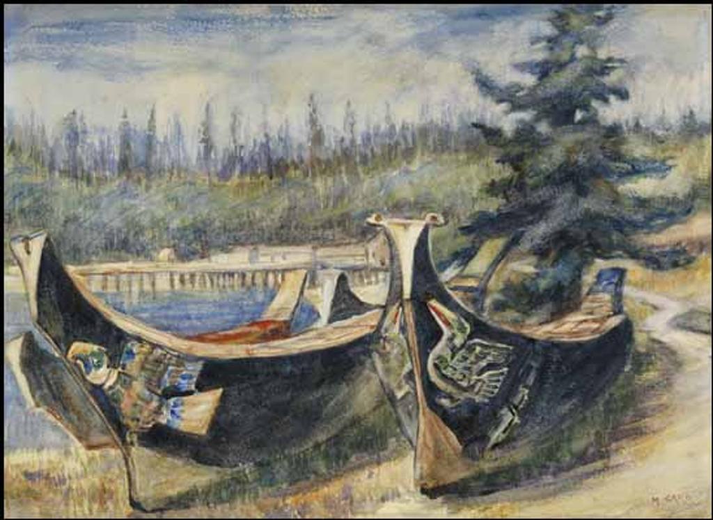 Emily Carr (1871-1945) - War Canoes, Alert Bay