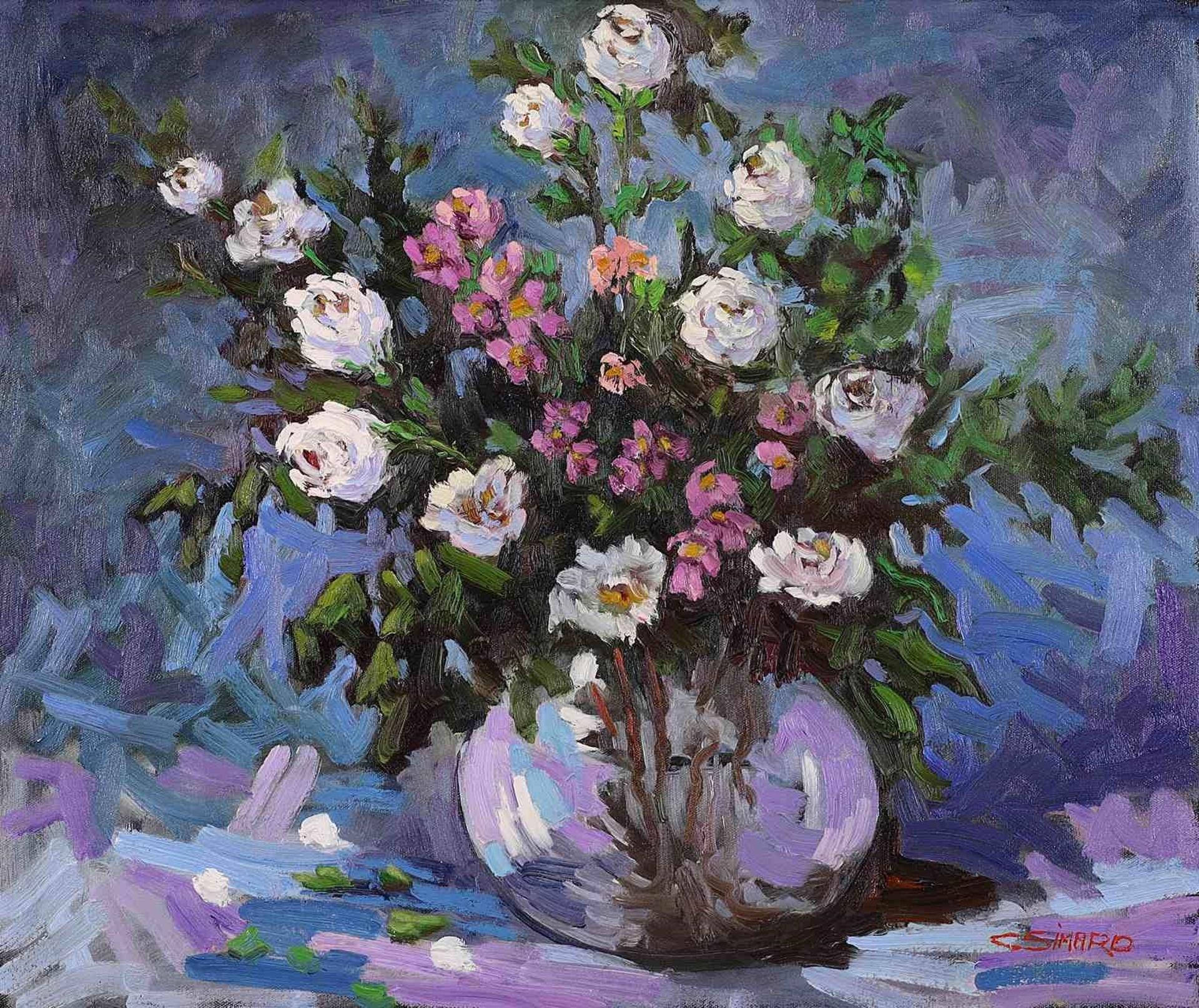 Claude Alphonse Simard (1956-2014) - Roses Blanches