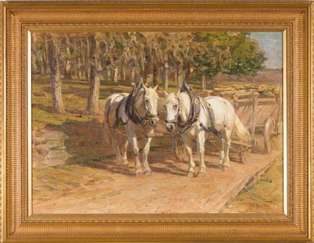 Friedrich Eckenfelder (1861-1938) - Work Horses at Rest