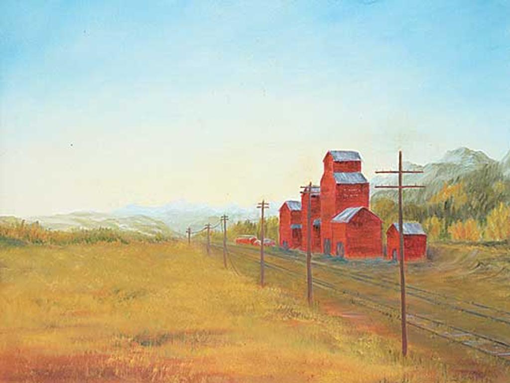 S. Smith - Untitled - Grain Elevator by Railroad Track