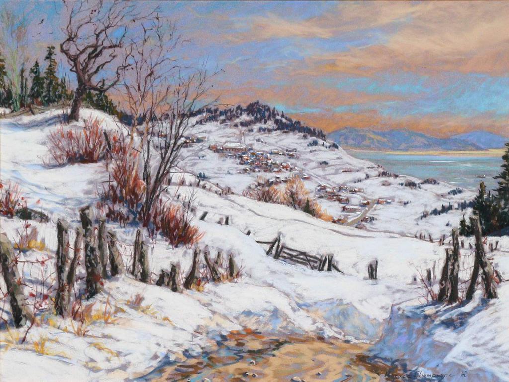 Horace Champagne (1937) - March Morning On The North Shore, Les Eboulements, Quebec; 1996