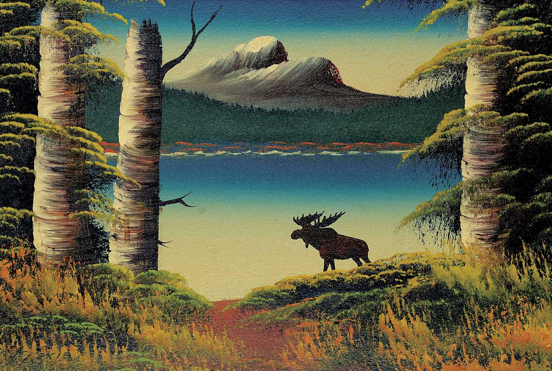 Levine Flexhaug (1918-1974) - Untitled - Moose Silhouette