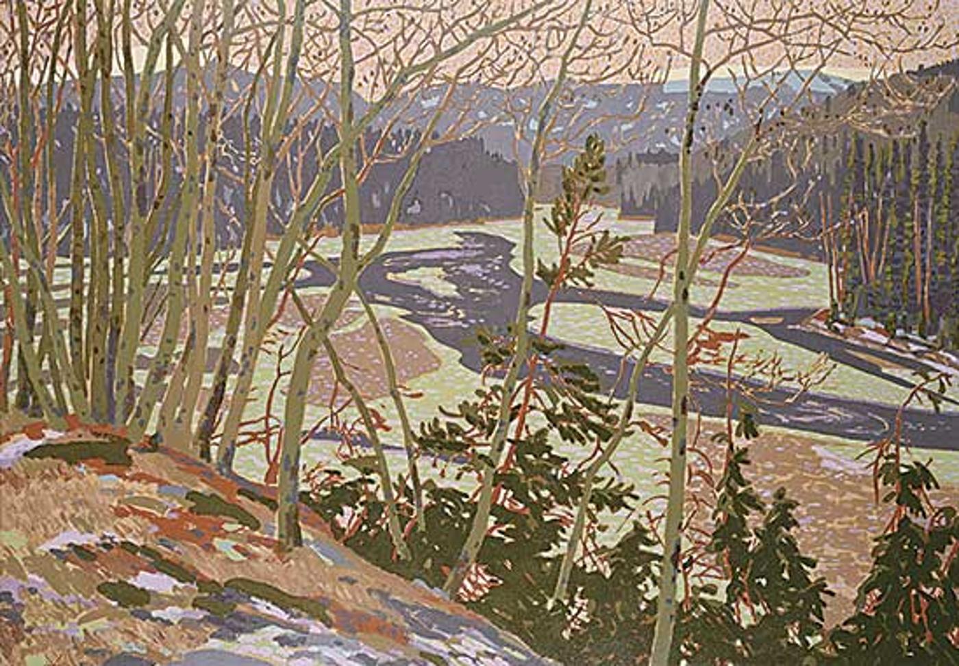 Illingworth Holey (Buck) Kerr (1905-1989) - Aspens, Elbow River, Spring