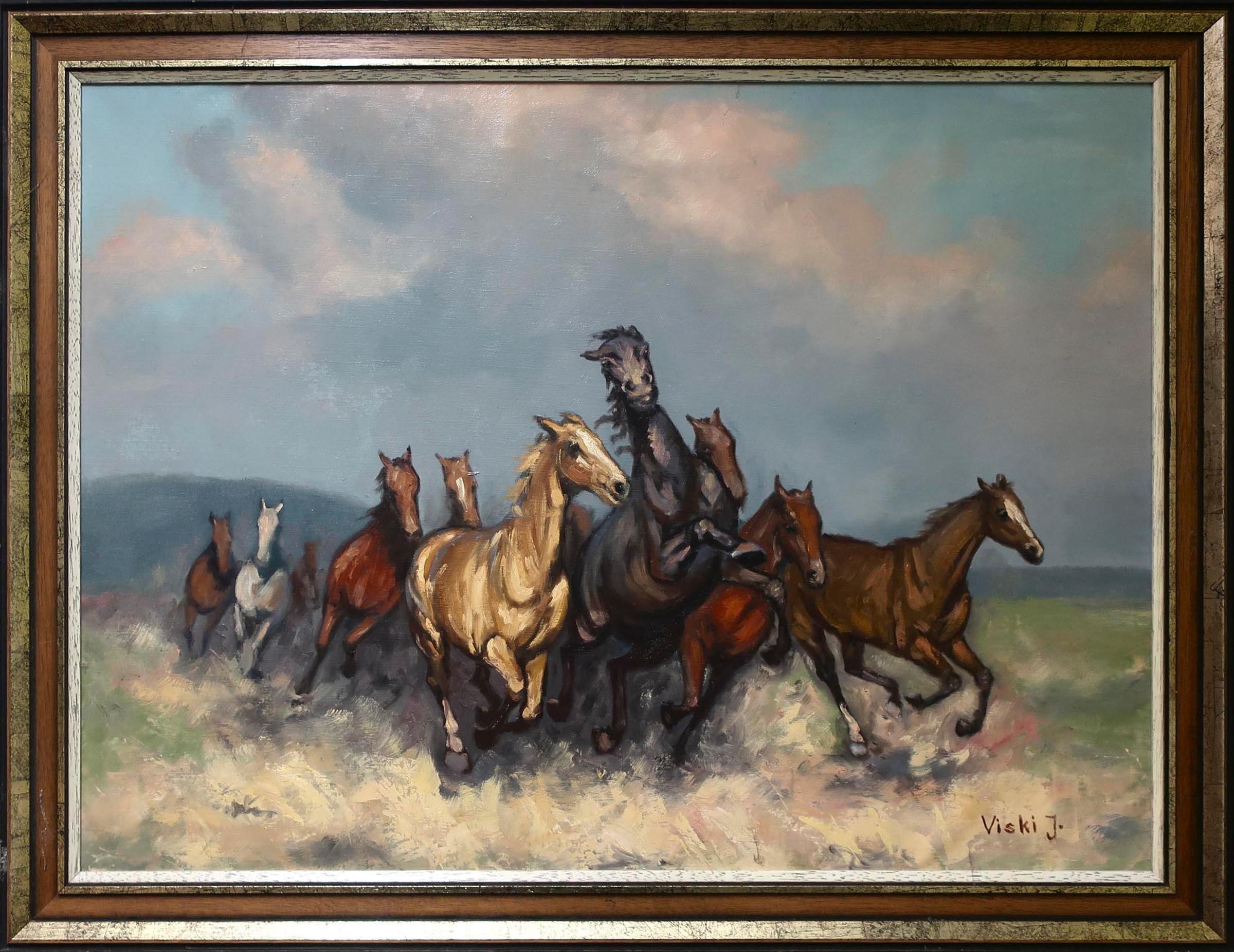 Janos Viski (1891-1987) - Untitled (Wild Horses)