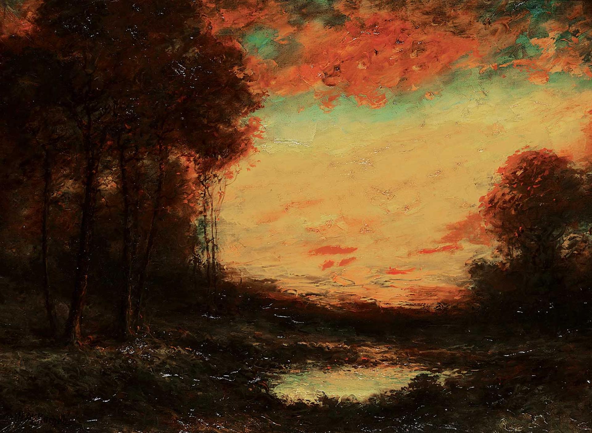 Hudson Mindell Kitchell - Untitled - Moody Sky in Fall