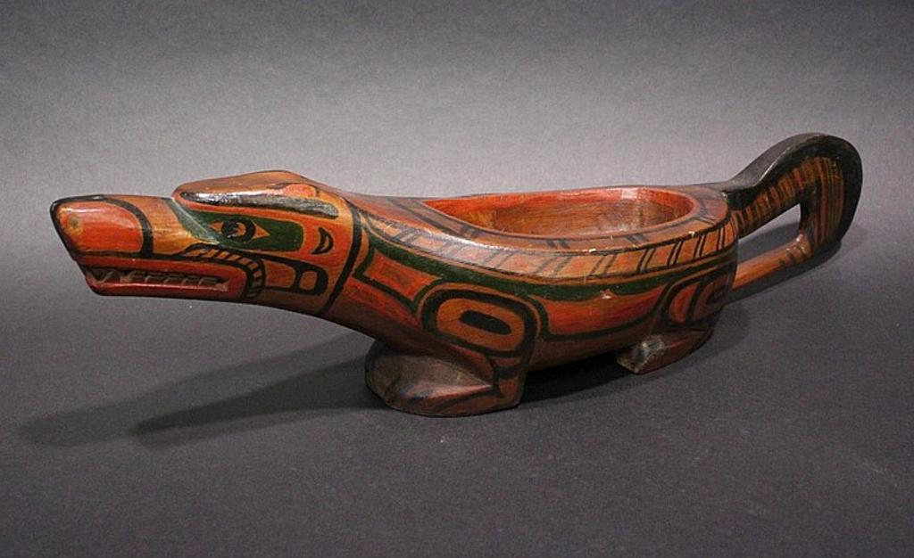 Charlie James (1865-1961) - a feast bowl in the form of Wolf