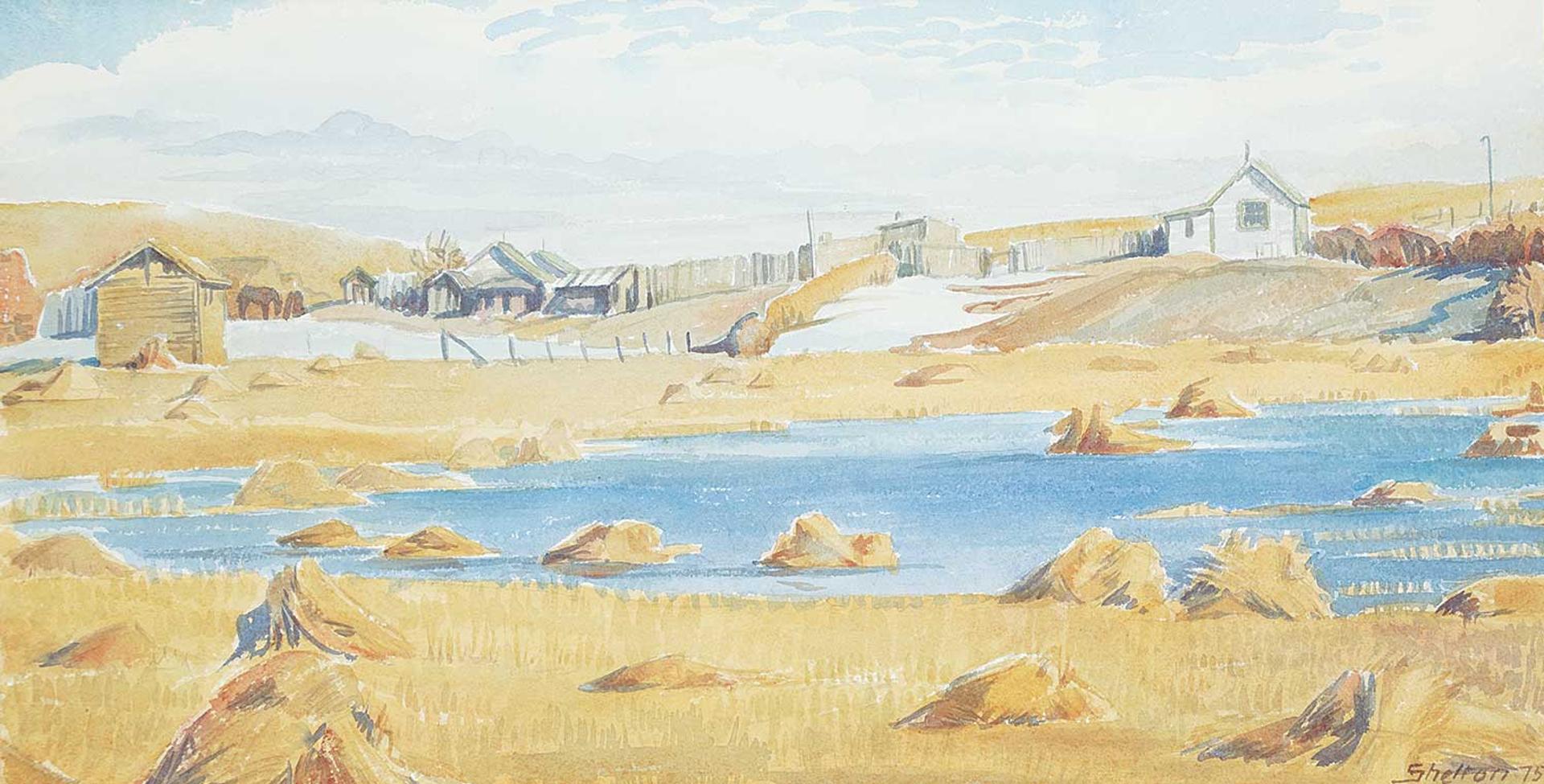 Margaret Dorothy Shelton (1915-1984) - Untitled - Snow Melt on the Prairies