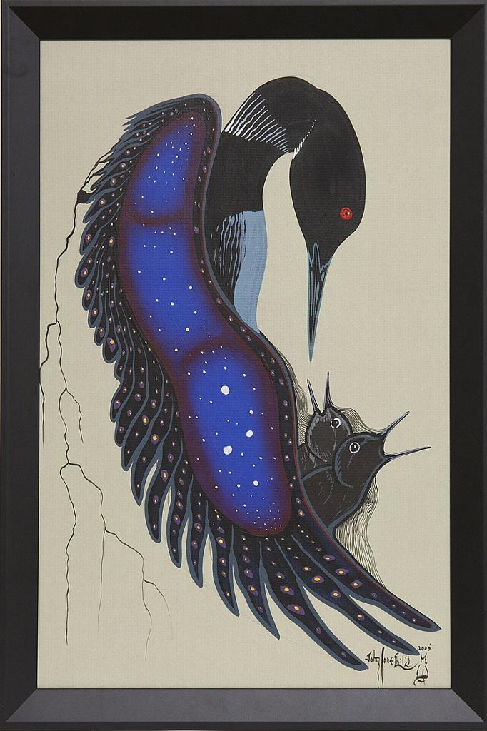 John Lonechild (1962-2020) - Untitled - Untitled (Loon and Young)