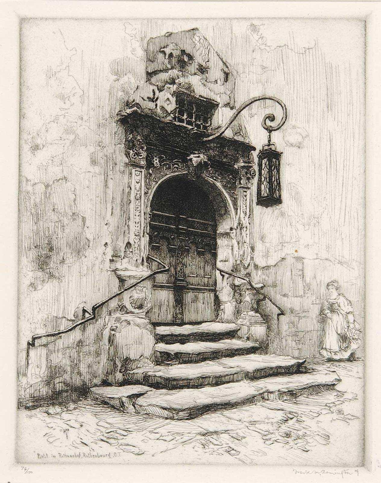 Franklin Milton Armington (1876-1941) - Portal Im Rathaushof, Rothenbourg  #94/100