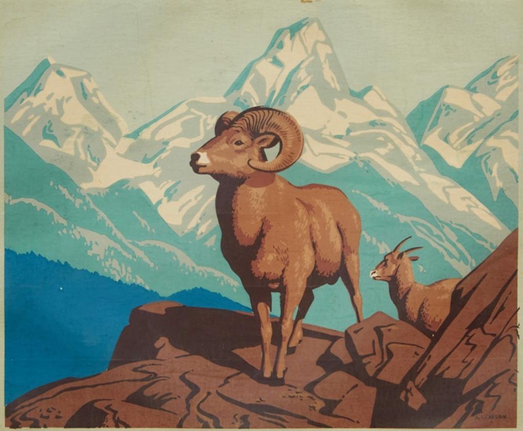 Alfred Joseph (A.J.) Casson (1898-1992) - Bighorn Sheep