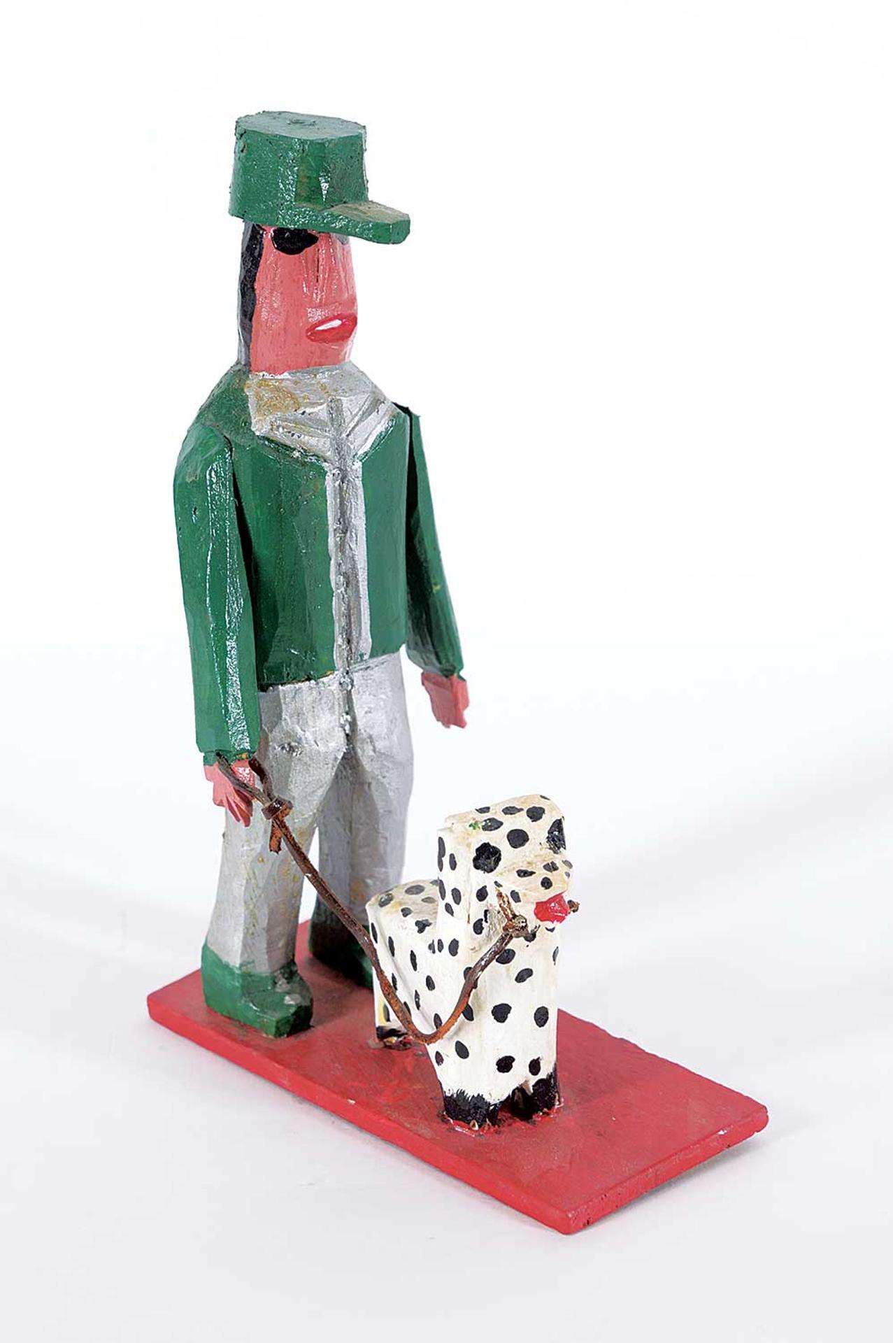 Emile Bluteau (1931) - Untitled - Walking a Dalmatian