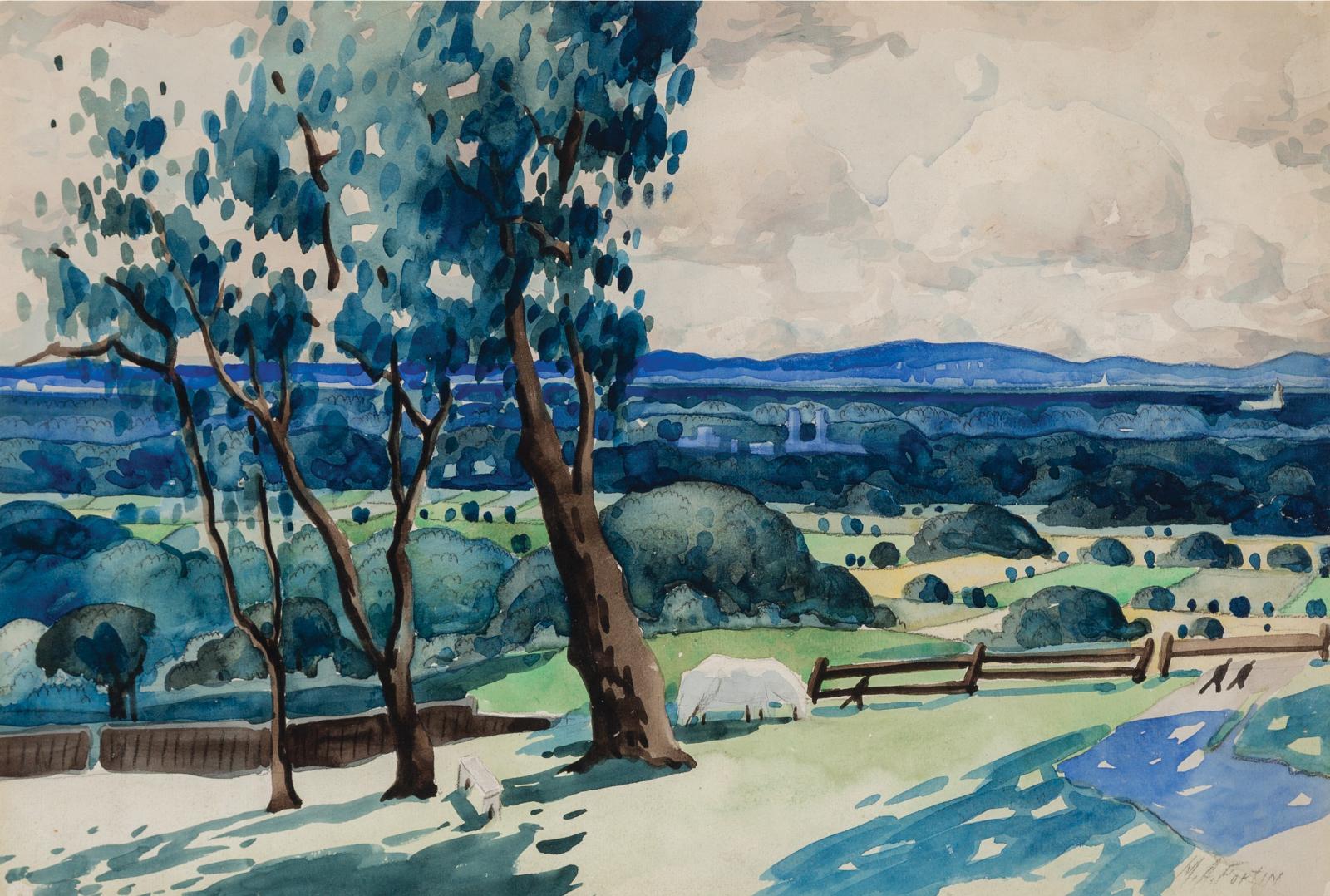 Marc-Aurèle Fortin (1888-1970) - Landscape With Green Trees, Circa 1929/1930