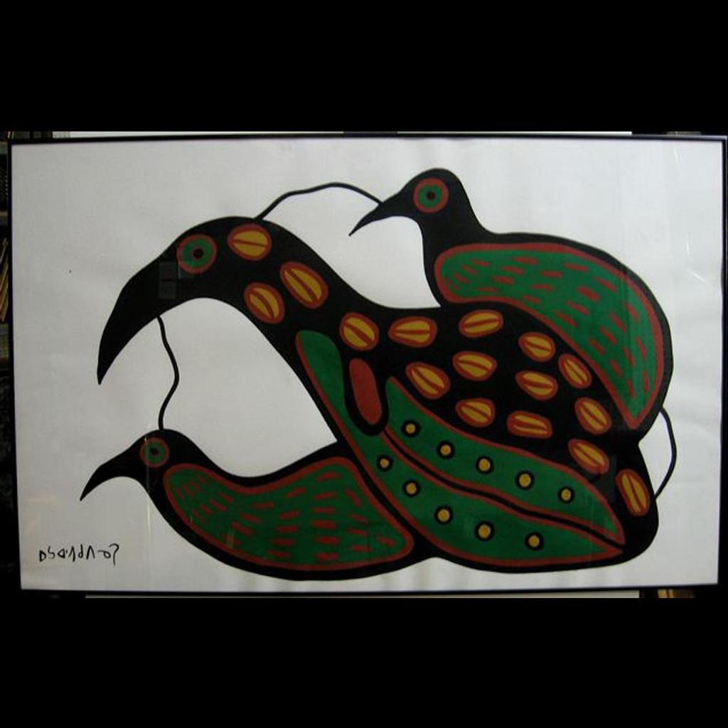 Norval H. Morrisseau (1931-2007) - Mother Bird With Youngs
