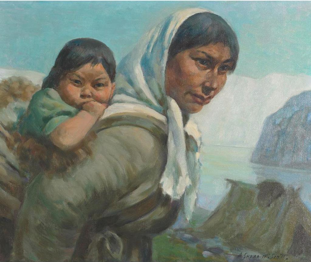 Adam Sherriff Scott (1887-1980) - Inuit Mother And Child