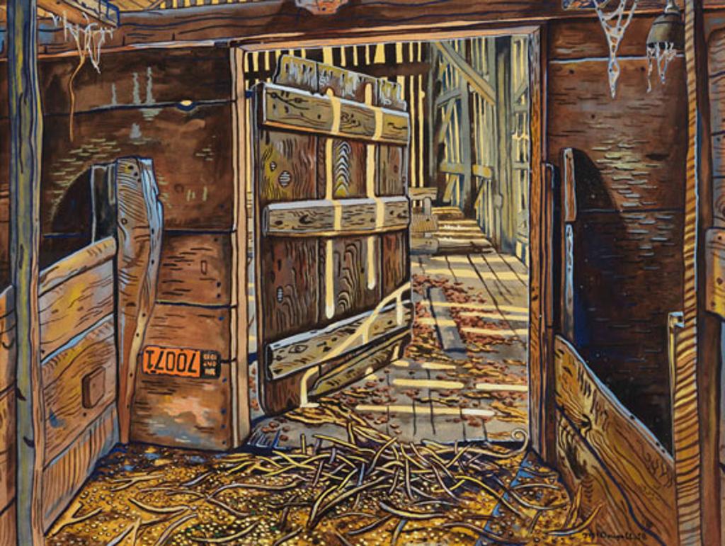 Clark Holmes Mcdougall (1921-1980) - Barn Interior