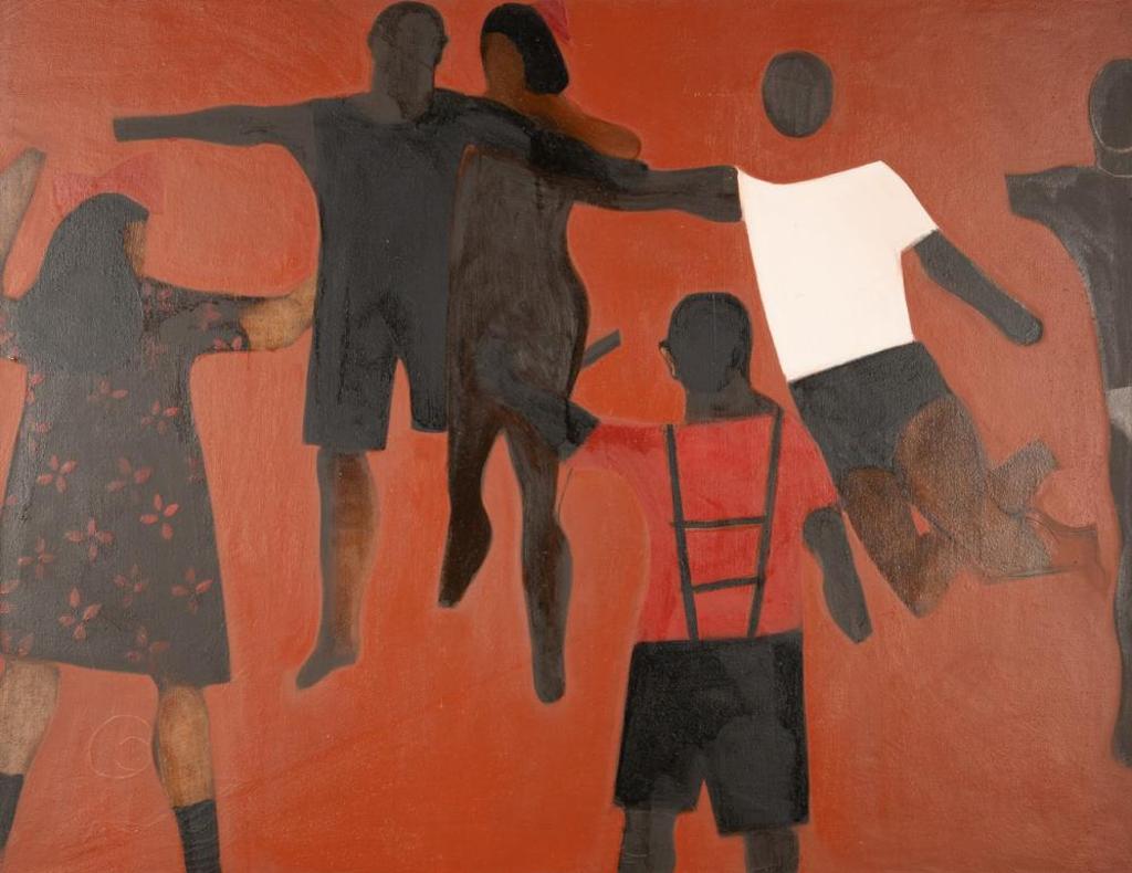 Esther Warkov (1941) - Untitled - Six Faceless Figures