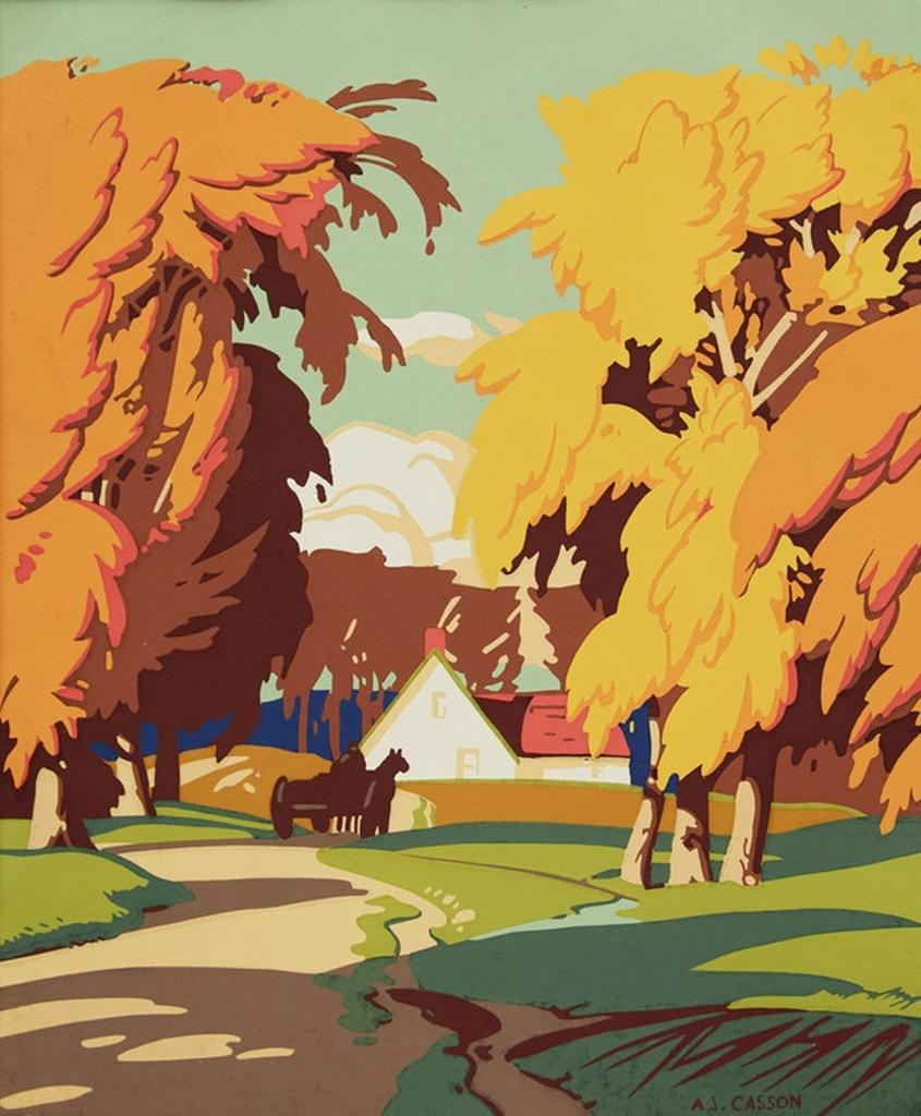 Alfred Joseph (A.J.) Casson (1898-1992) - Autumn Landscape