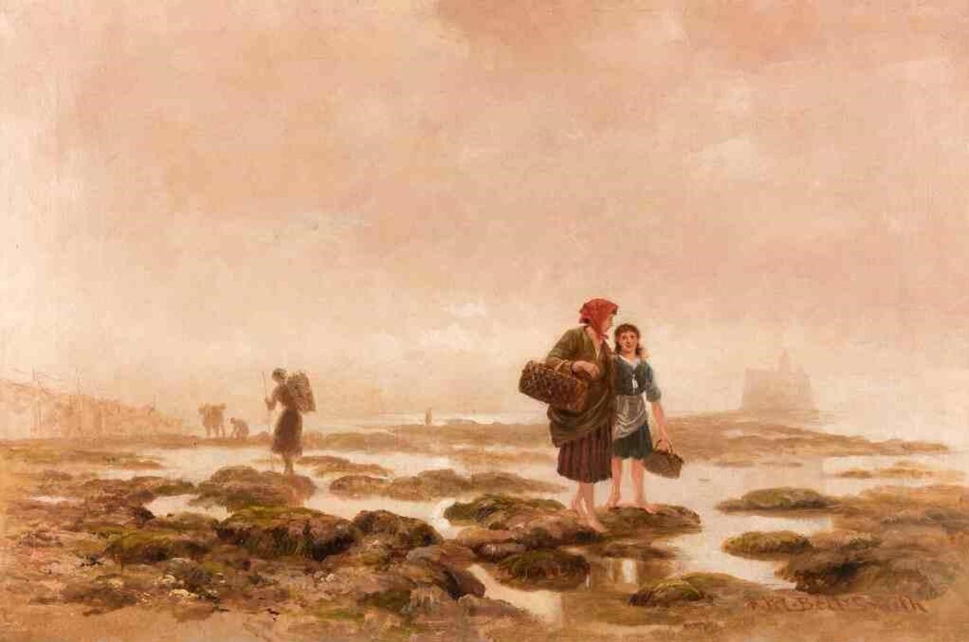 Frederic Martlett Bell-Smith (1846-1923) - Landscape (figures in a desolate landscape)