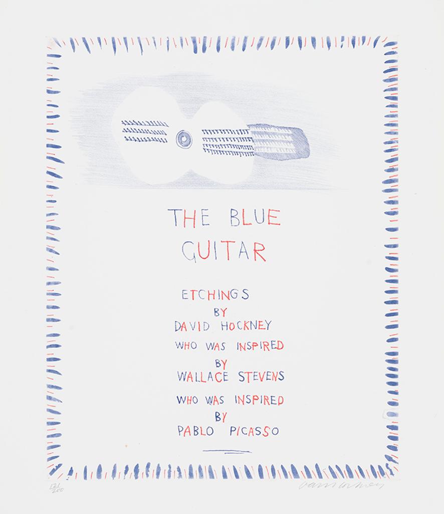 David Hockney (1937) - The Blue Guitar, Frontispiece for Blue Guitar Portfolio