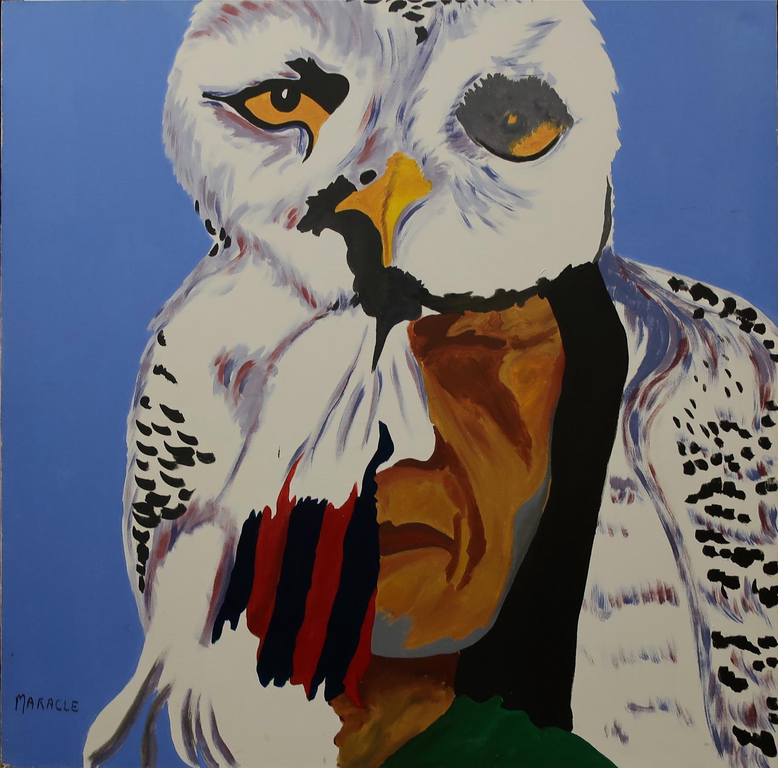 Clifford Maracle (1944-1996) - Untitled (Owl Headdress)