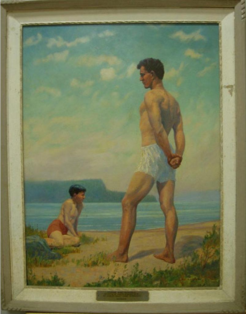 Stuart Clifford Shaw (1896-1970) - Edward Blake Archibald (Olympic Athlete-Athens 1906 At Sandy Inlet-Lake Temagami