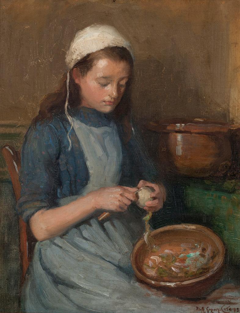 Marc-Aurèle de Foy Suzor-Coté (1869-1937) - Peeling Apples