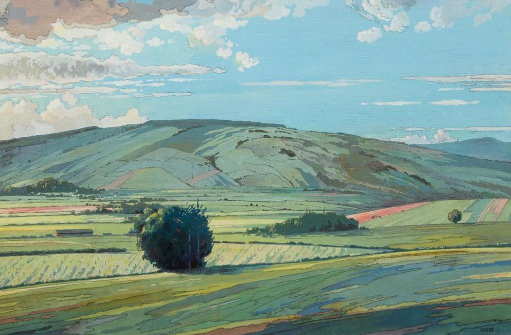 Edward Loxton Knight (1905-1993) - Sussex Farmland