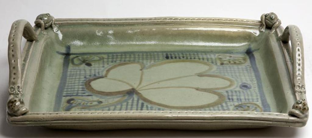 Maria Gakovic (1913-1999) - Untitled - Tray With Lily Pad and Frogs
