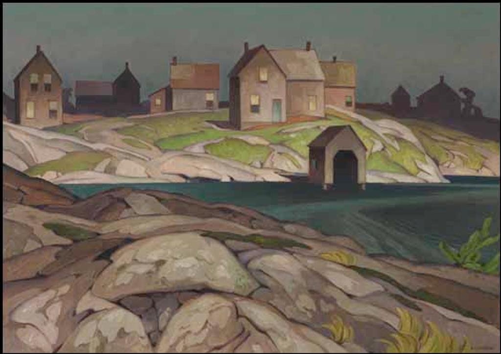 Alfred Joseph (A.J.) Casson (1898-1992) - Village in the Rock Country