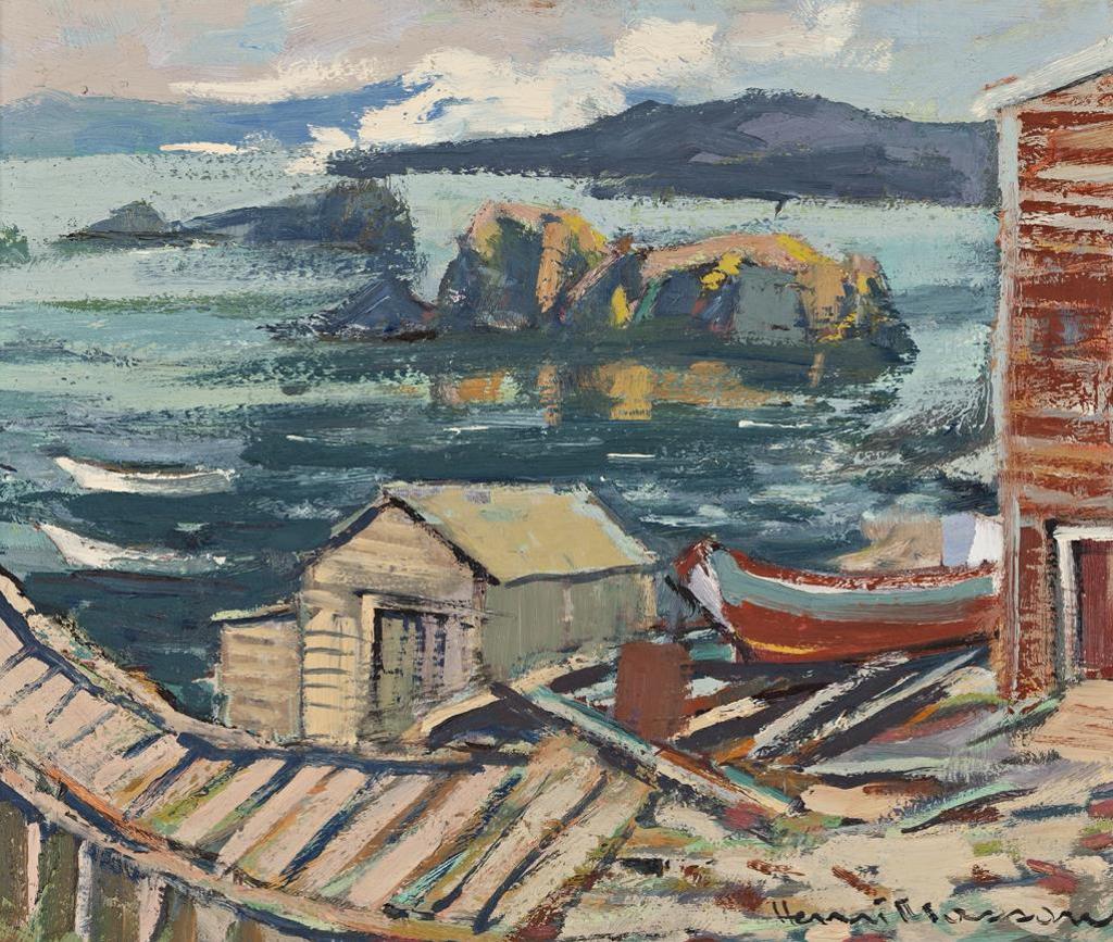 Henri Jacques Masson (1907-1995) - Old Wharf, Freshwater, Newfoundland