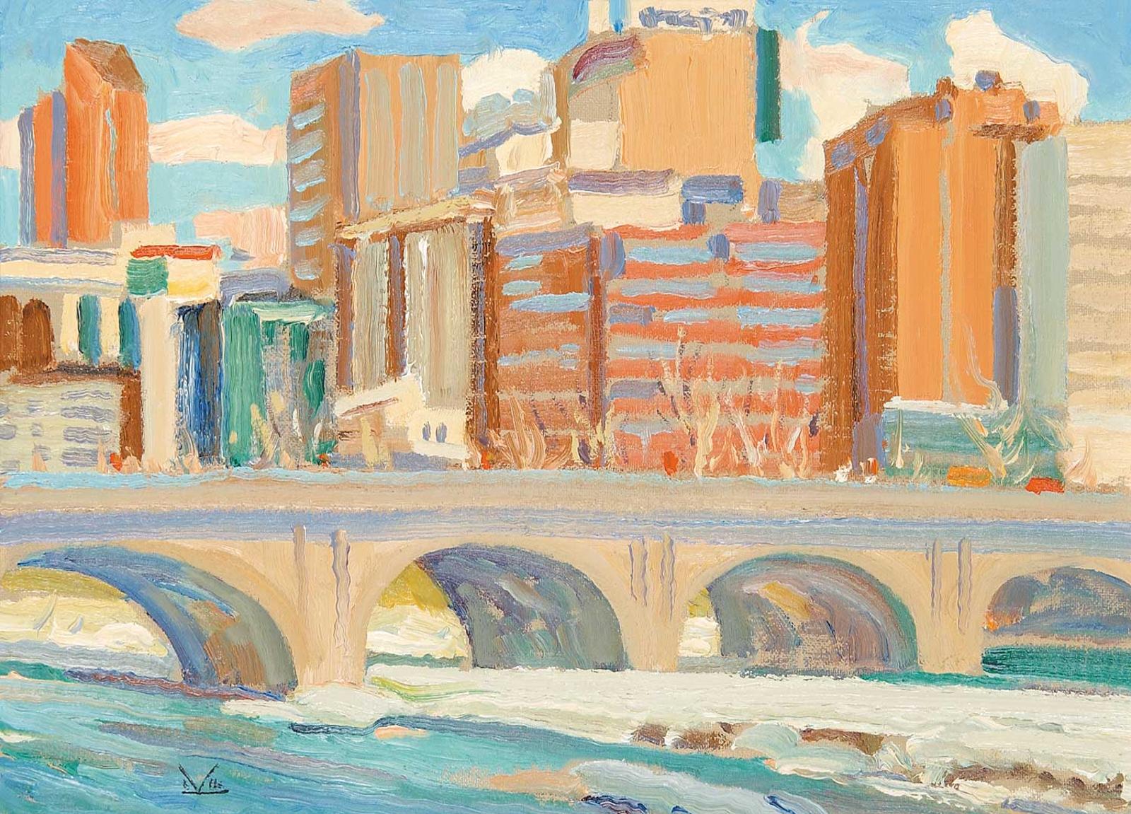 Illingworth Holey (Buck) Kerr (1905-1989) - 10 Street Bridge, Calgary, Spring