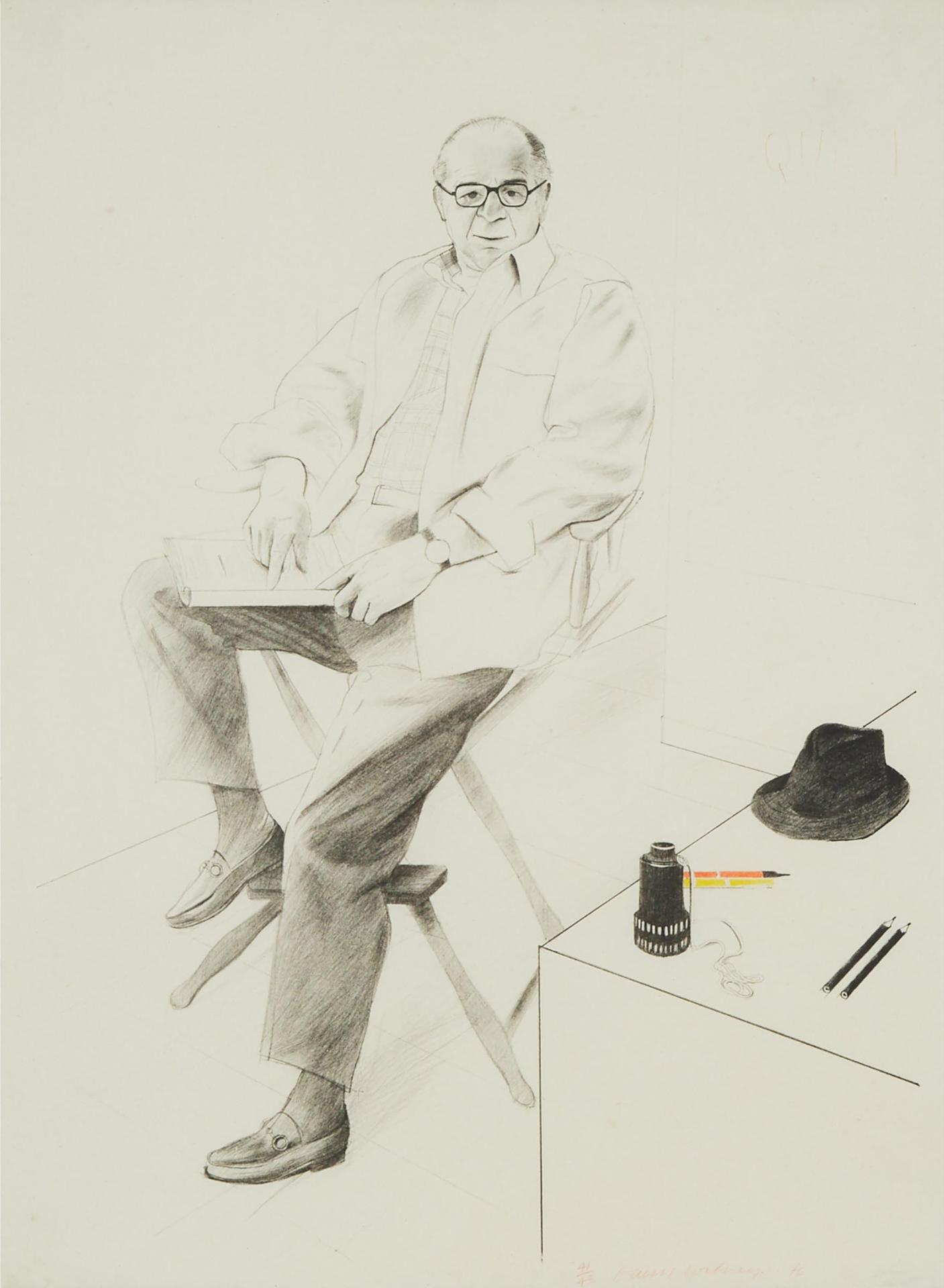 David Hockney (1937) - Billy Wilder, 1976 [scottish Arts Council, 180; Tokyo, 169; Gemini, 715]