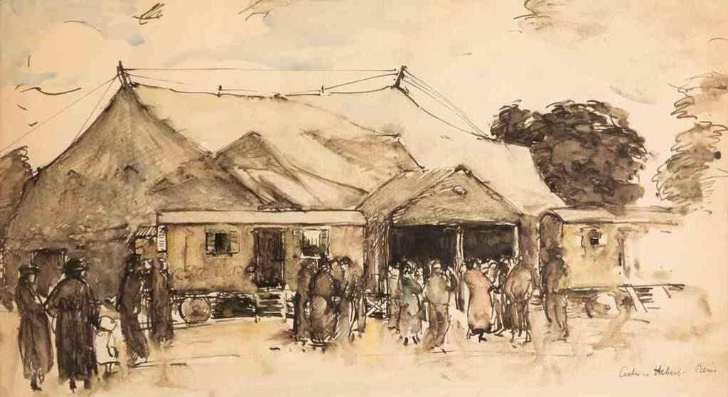 Adrien Hébert (1890-1967) - Market scene