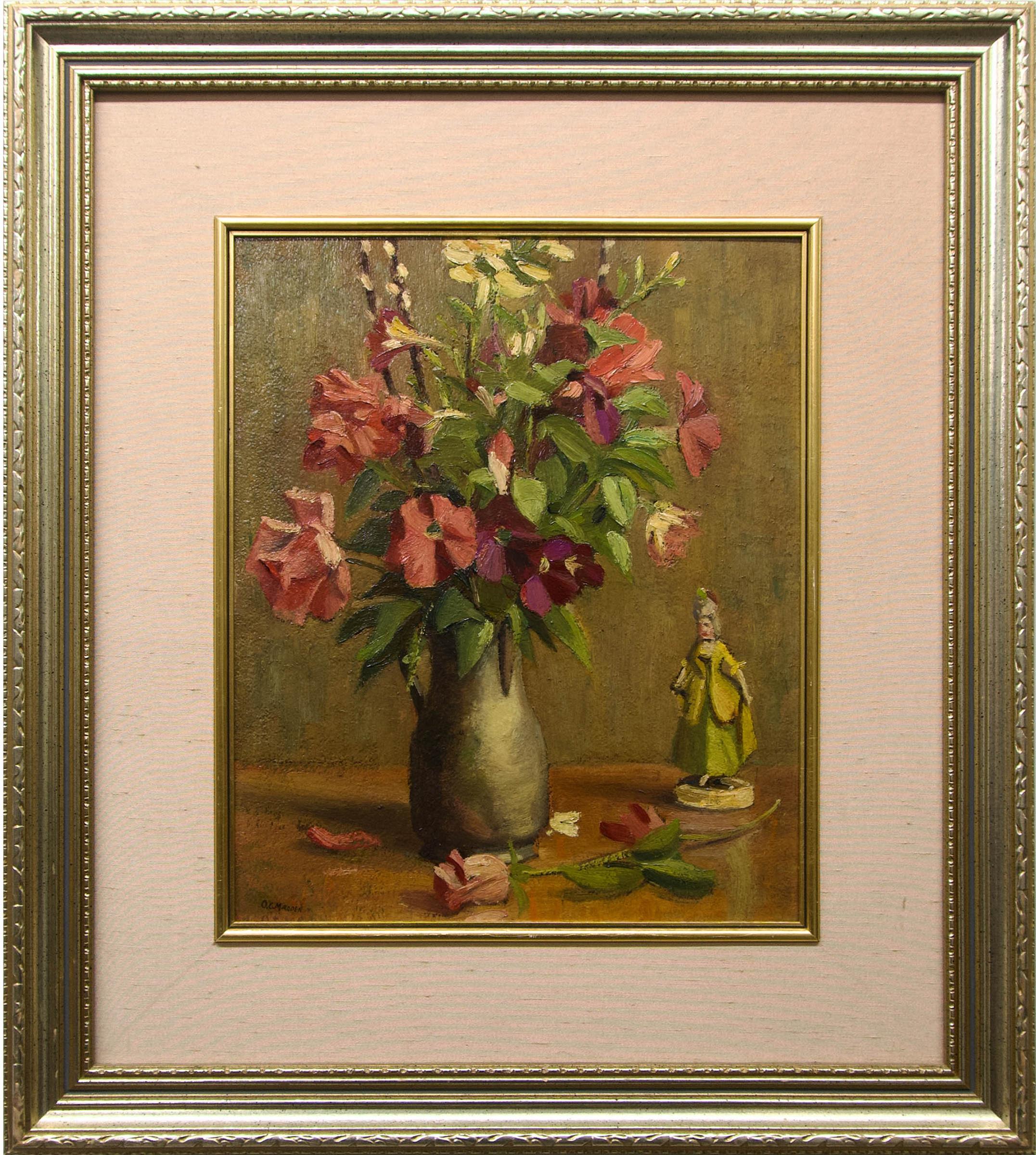 Orval Clinton Madden (1892-1971) - Still Life (Flowers With Figurine)