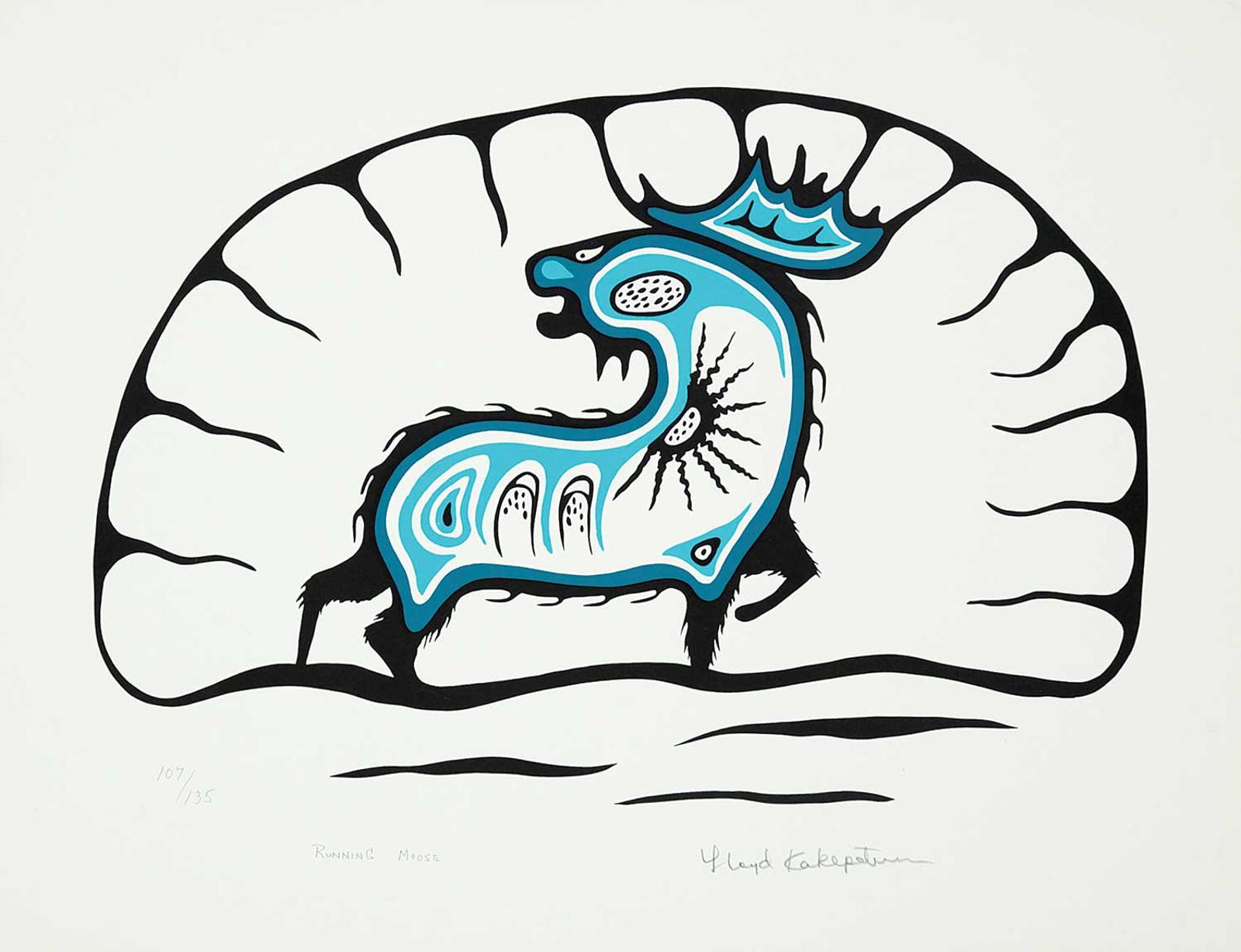 Lloyd Kakepetum (1958) - Running Moose  #107/135