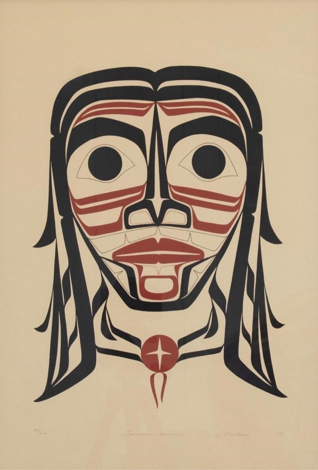 Roy Henry Vickers (1946) - Tsimshian Woman; 1974; ed. #43/150